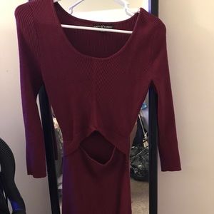 Burgundy dress